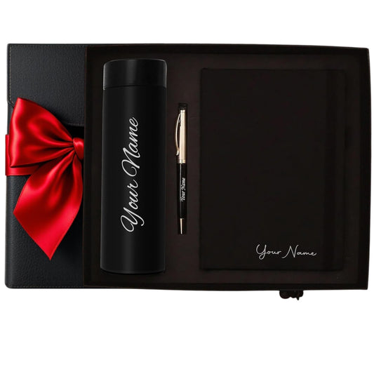 Customized Gift SET (1 TEMPRATURE BOTTLE, 1 PEN, 1 DIARY)