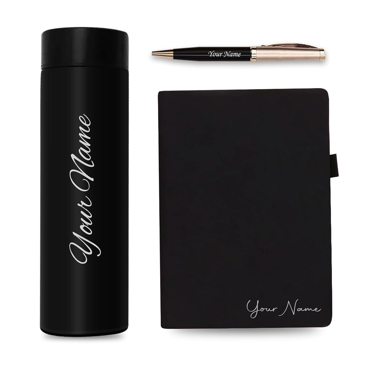 Customized Gift SET (1 TEMPRATURE BOTTLE, 1 PEN, 1 DIARY)