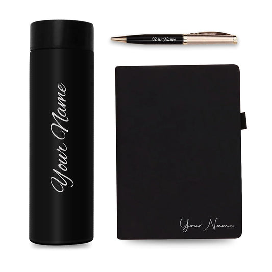 Customized Gift SET (1 TEMPRATURE BOTTLE, 1 PEN, 1 DIARY)