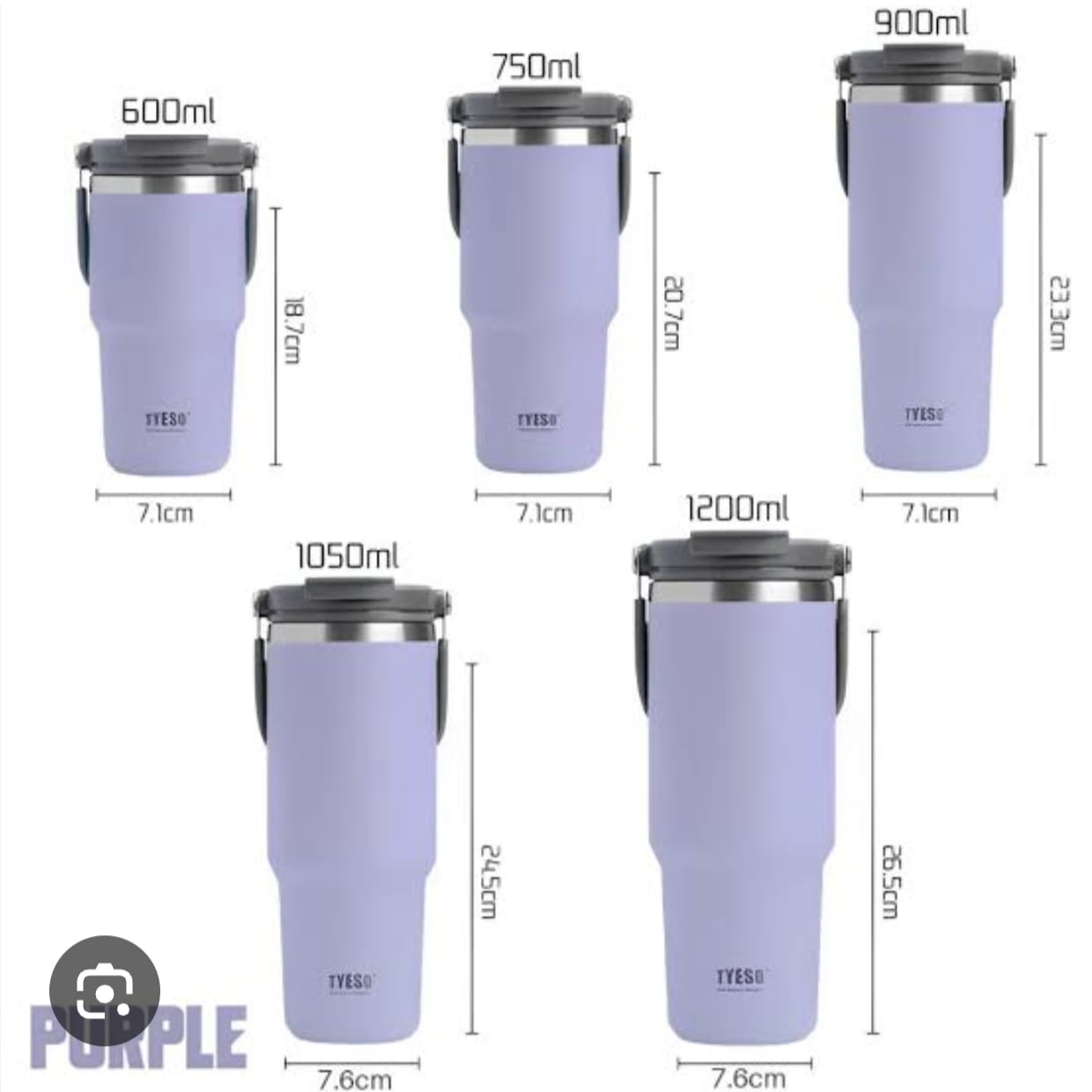 Customized Stainless Steel Tumbler with Handle & Lid | Double Wall Vacuum Insulated Hot & Cold Coffee Mug | Leak Proof Mug, Travel Cup for Office, Gym, Commute (Black, 1200 ml)