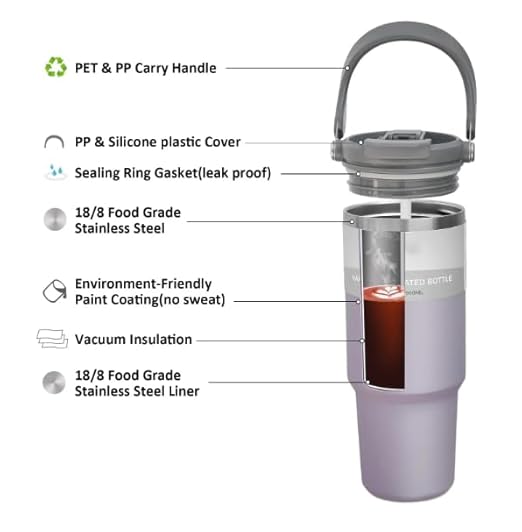 Customized Stainless Steel Tumbler with Handle & Lid | Double Wall Vacuum Insulated Hot & Cold Coffee Mug | Leak Proof Mug, Travel Cup for Office, Gym, Commute (Black, 1200 ml)