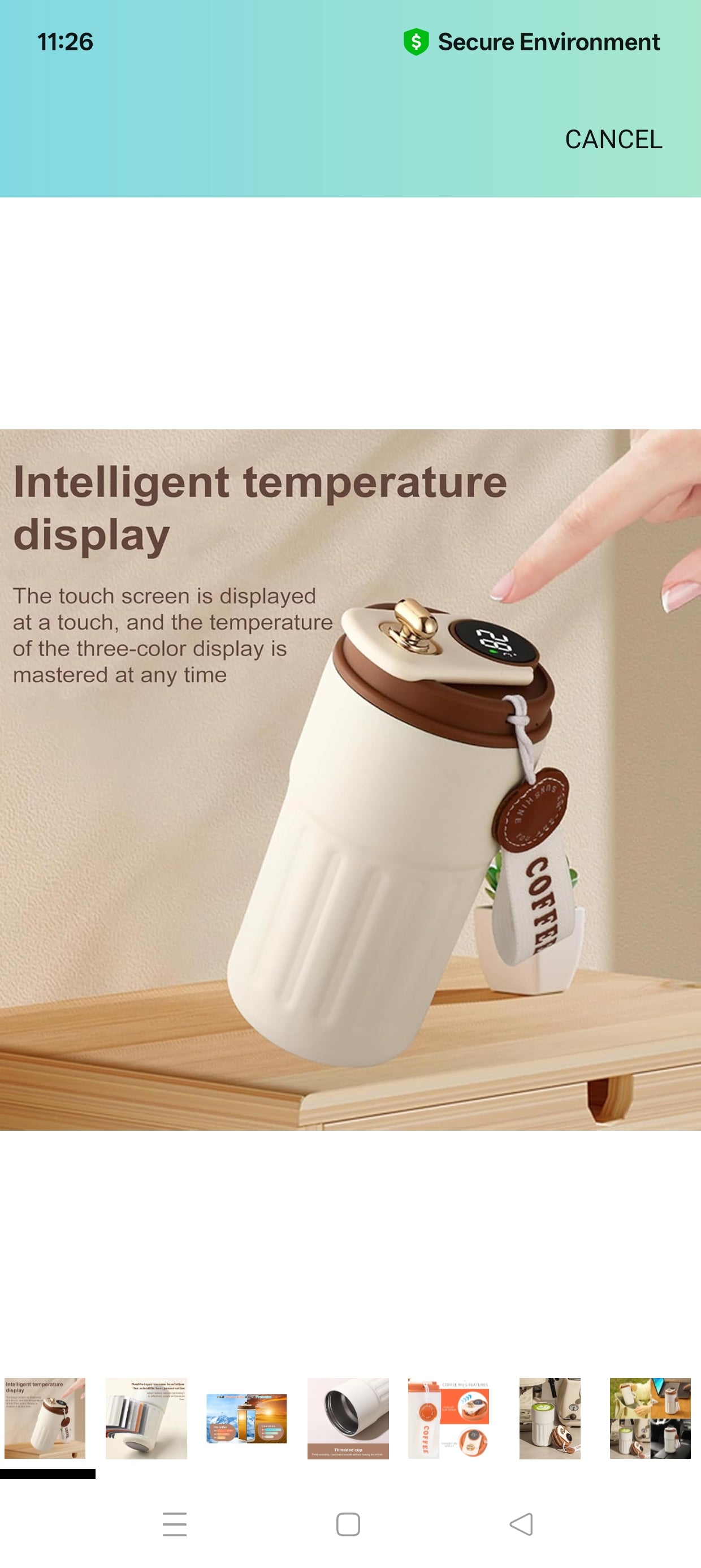 Customized Coffee Mug Cup Digital Display, Thermos Flasks, 460 ml, 316 Stainless Steel Travel Mug, Insulated Vacuum Thermal Mug, Leak-Proof Travel Mug with Lid for Coffee (Black)