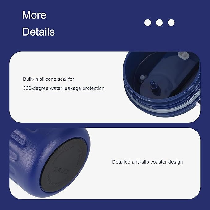 Customized Coffee Mug Cup Digital Display, Thermos Flasks, 460 ml, 316 Stainless Steel Travel Mug, Insulated Vacuum Thermal Mug, Leak-Proof Travel Mug with Lid for Coffee (Black)