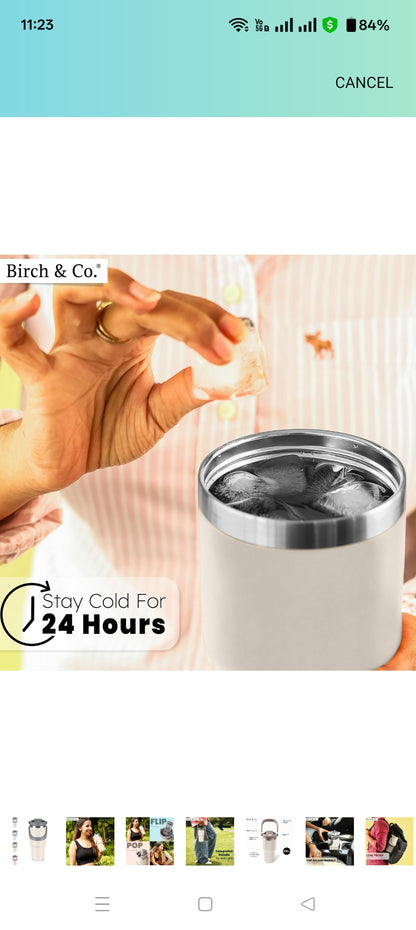 Customized Stainless Steel Tumbler with Handle & Lid | Double Wall Vacuum Insulated Hot & Cold Coffee Mug | Leak Proof Mug, Travel Cup for Office, Gym, Commute (Black, 1200 ml)